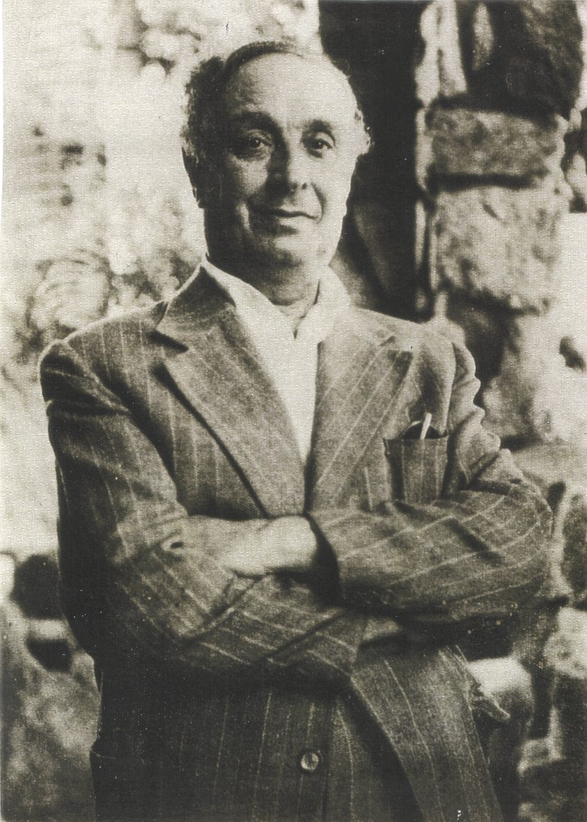 Retrato de Pedro Bruno na varanda da casa de Paquetá